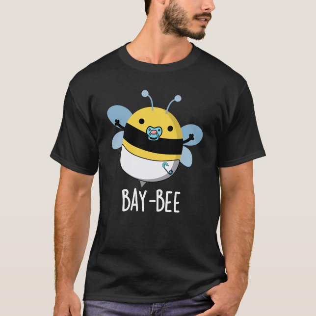 Baie Funny Baby Bee Pun Dark BG T-Shirt (Vorderseite)