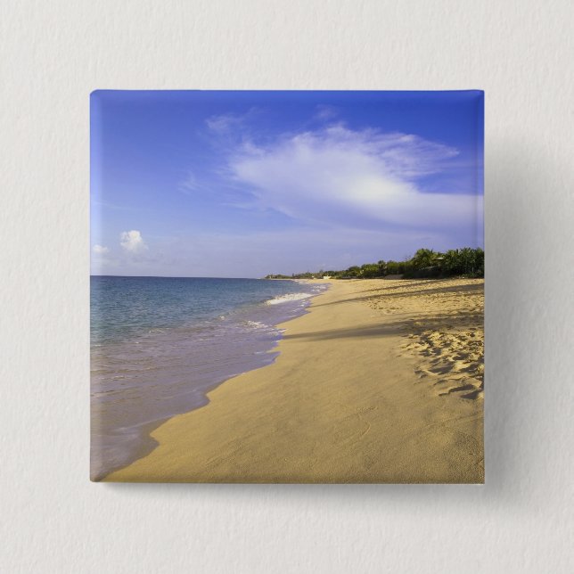 Baie Longue Long Bay Beach, St. Martin, Button (Vorderseite)