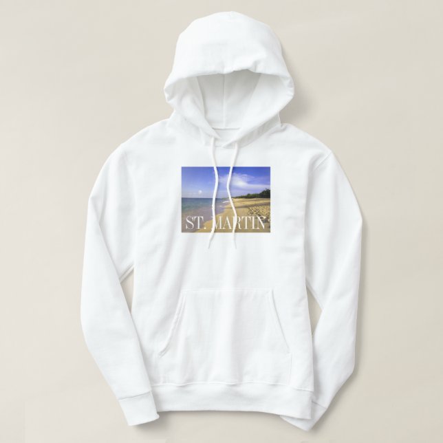 Baie Longue Long Bay Beach, St. Martin Hoodie (Design vorne)