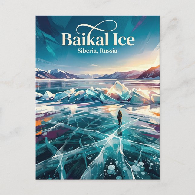 Baikalsee Russland Postkarte (Vorderseite)