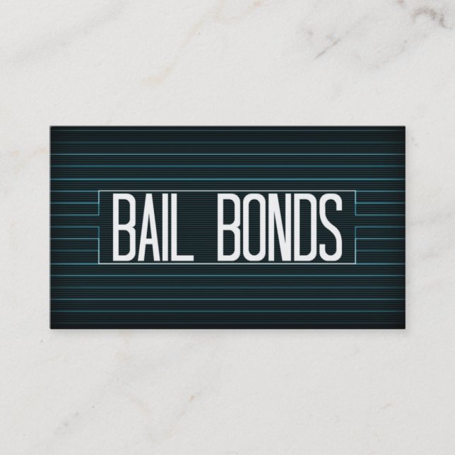 Bail Bonds Elegante Stripe Business Card Visitenkarte (Vorderseite)