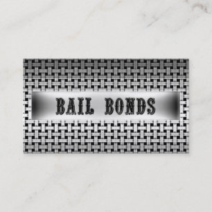 Bail Bonds Metal Look Business Card Visitenkarte