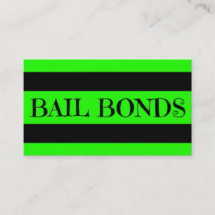 Bail Bonds Nee Green Business Card Visitenkarte