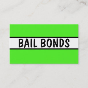Bail Bonds Neon Green Visitenkarte