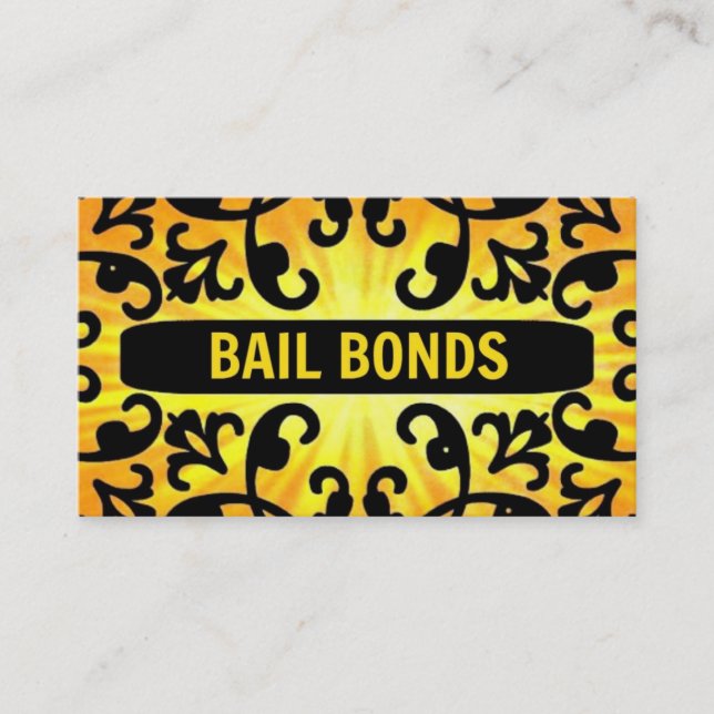 Bail Bonds Sunshine Damask Visitenkarte (Vorderseite)