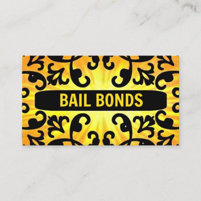 Bail Bonds Sunshine Damask Visitenkarte (Vorderseite)