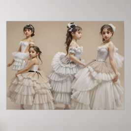  Bailarinas con trajes románticos Poster