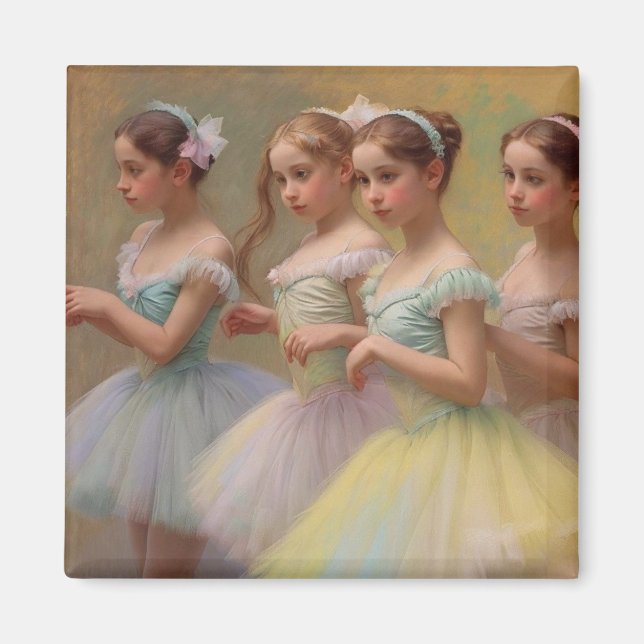 Bailarinas en el estilo de Degas en tonos suaves Magnet (Vorne)
