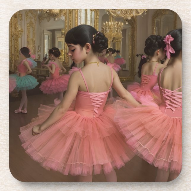 Bailarinas en una gran sala de estilo rocóco getränkeuntersetzer (Vorderseite)