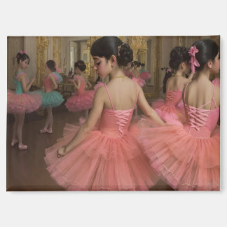 Bailarinas en una gran sala de estilo rocóco magnet