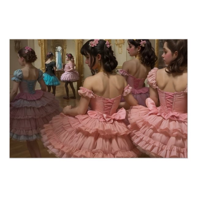 Bailarinas en una gran sala de estilo rocóco poster (Vorderseite)
