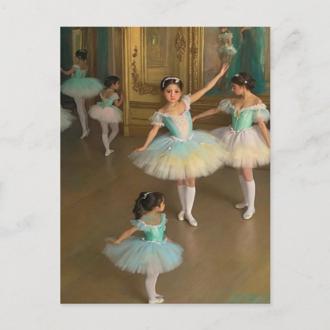Bailarinas esperando para actuar ankündigungspostkarte (Vorderseite)