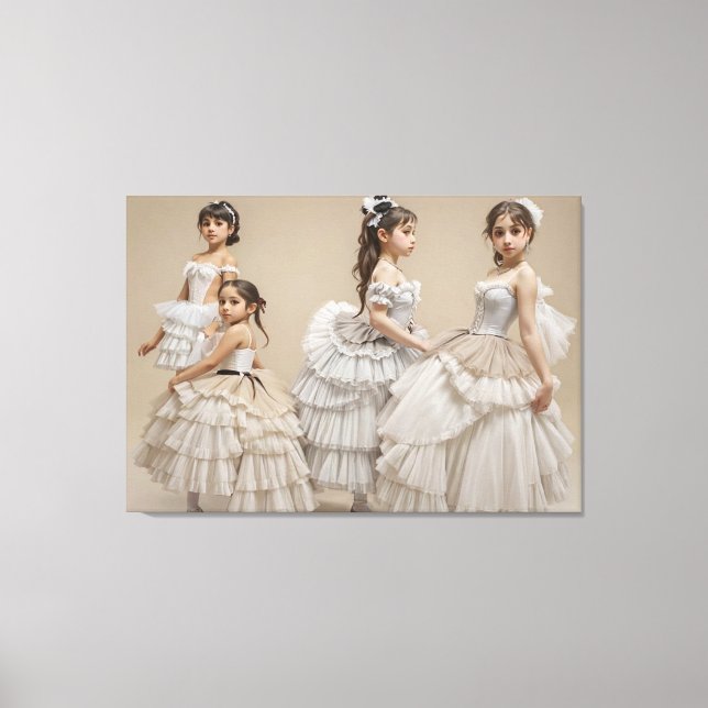 Bailarinas románticas lienzo leinwanddruck (Vorderseite)