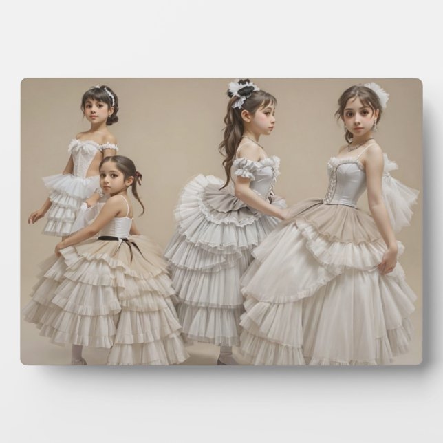 Bailarinas románticas Placa con atril Fotoplatte (Vorderseite)