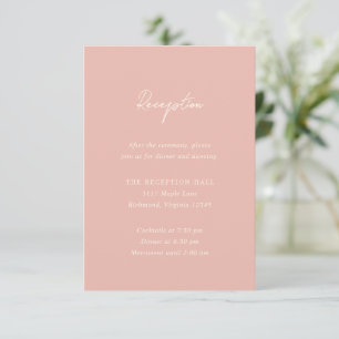 Bailee Peach Modern Wedding Begleitkarte
