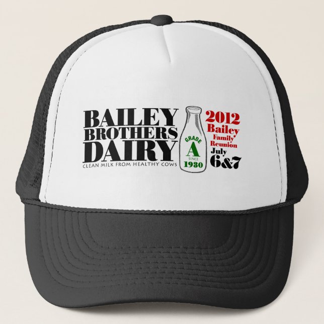 Bailey-Bruder-Molkerei Truckerkappe (Vorderseite)