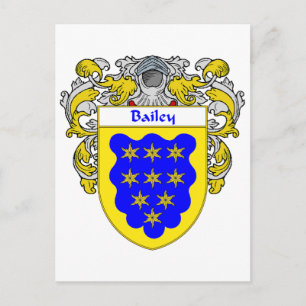 Bailey Coat of Arms (Mantled) Postkarte