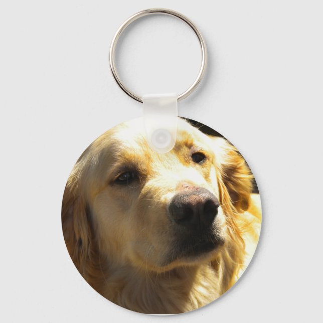 Bailey der Golden Retriever Schlüsselanhänger (Vorderseite)