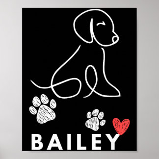 Bailey Hund Nasoverwaltungsbehördel Plverwaltung Poster