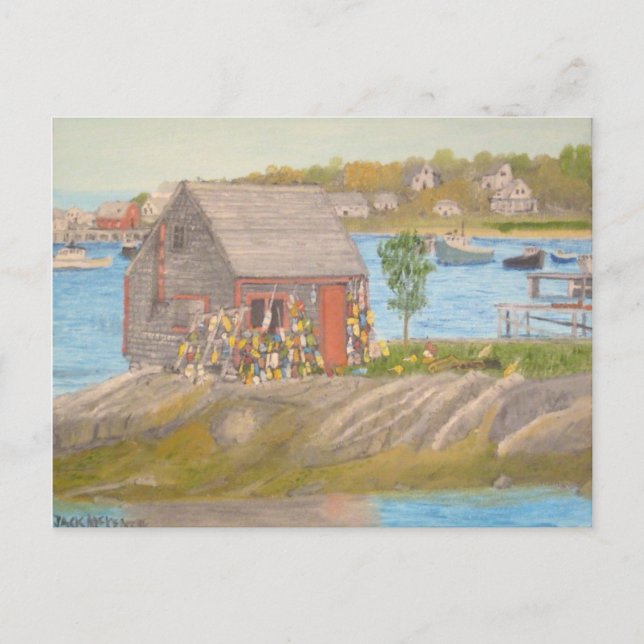 Bailey Island Fisherman's Shed Postkarte (Vorderseite)