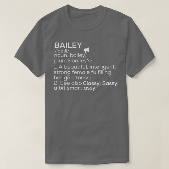 Bailey Name Bailey Definition Bailey Weibliche Nam T-Shirt (Design vorne)