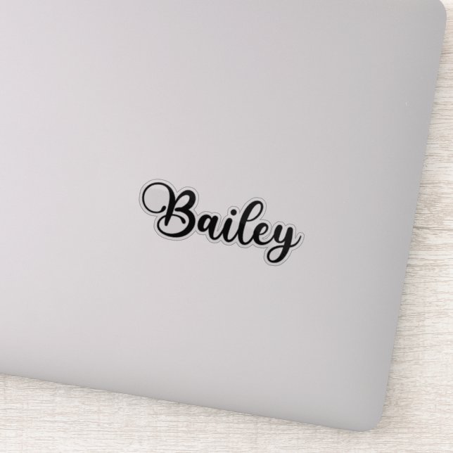 Bailey Name - Handgeschriebene Kalligrafie Aufkleber (Detail)