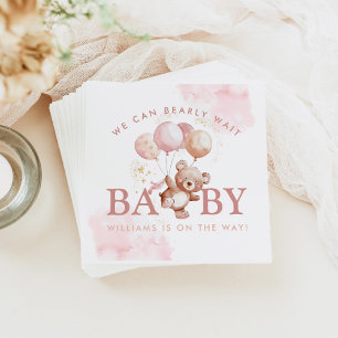 BAILEY Pink Bearly Wait Teddy Bear Baby Dusche Serviette