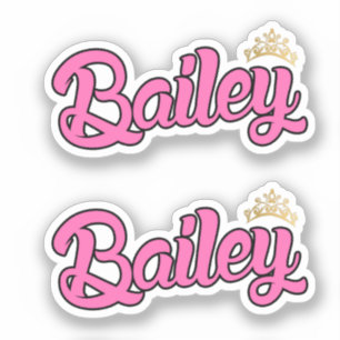 Bailey Pink Name x2 Vinyl Aufkleber