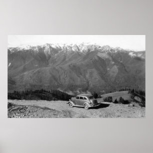 Bailey Range von den Hurrikan Ridge Olympia Poster