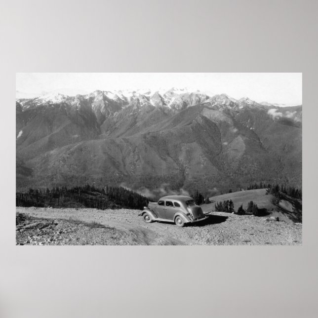 Bailey Range von den Hurrikan Ridge Olympia Poster (Vorne)