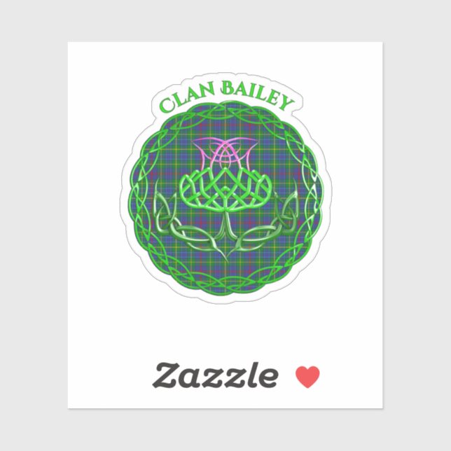 Bailey Scottish Tartan Celtic Thistle Aufkleber (Blatt)