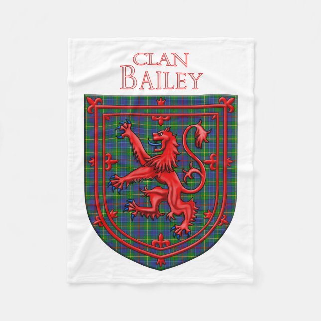 Bailey Tartan Scottish Plaid Lion Rampant Fleecedecke (Vorderseite)