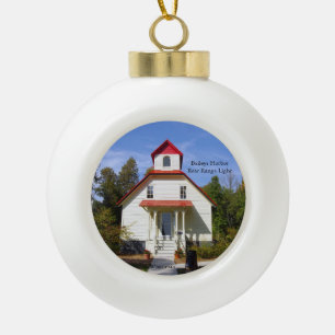 Baileys Harbor Range Light Schmuck Keramik Kugel-Ornament