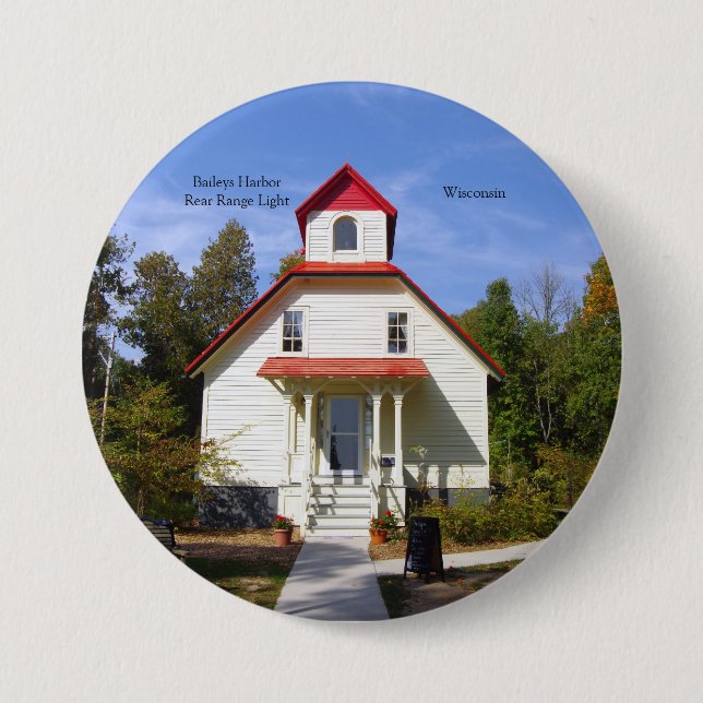 Baileys Harbor Rear Range Light Knopf Button (Vorderseite)
