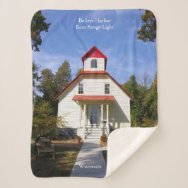 Baileys Harbor Rear Range Light sherpa blanket Sherpadecke