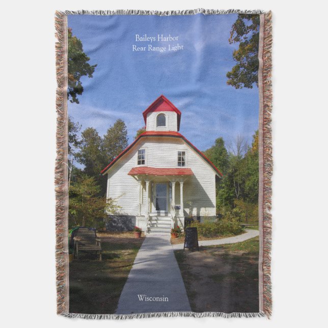 Baileys Harbor Rear Range Light Wurfdecke Decke (Vorderseite Vertikal)