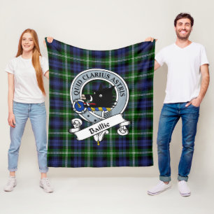 Baillie Clan Abzeichen Tartan Kariert Fleecedecke