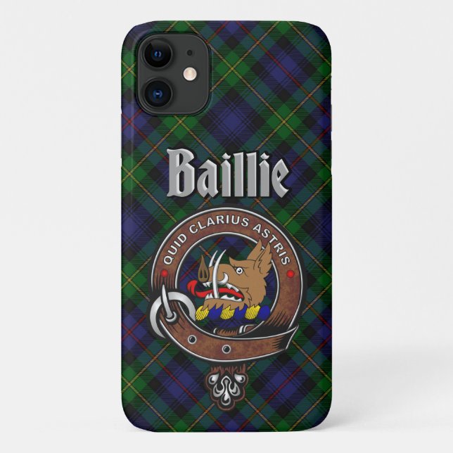 Baillie Clan Abzeichen & Tartan Phone Case (Rückseite)
