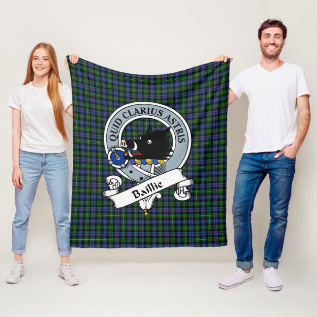 Baillie Junting Clan Abzeichen Tartan Kariert Fleecedecke (Beispiel)