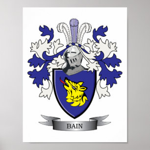 Bain Familienwappen Coat of Arms Poster