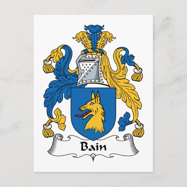 Bain Familienwappen Postkarte (Vorderseite)