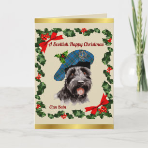 Bain Scottie Dog Personalisiert Xmas Karte