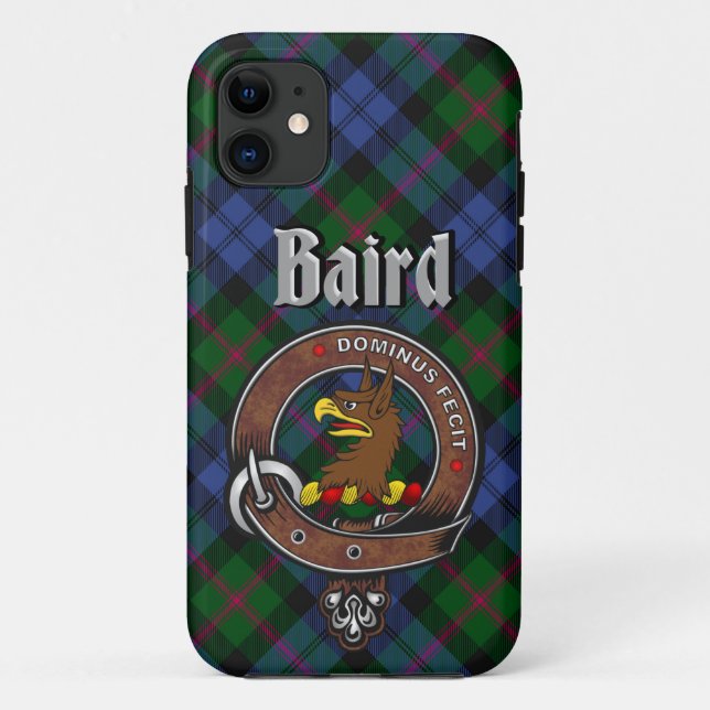 Baird Clan Abzeichen & Tartan Phone Case (Rückseite)