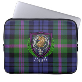 Baird schottischer Clan-Tartan und Wappen  Laptopschutzhülle