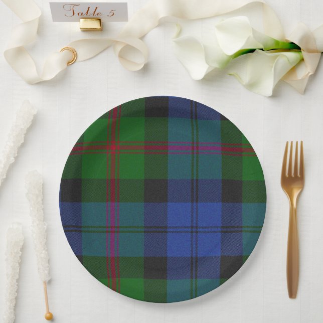 Baird Scottish Clan Tartan Kariertes Muster Pappteller (Hochzeit)