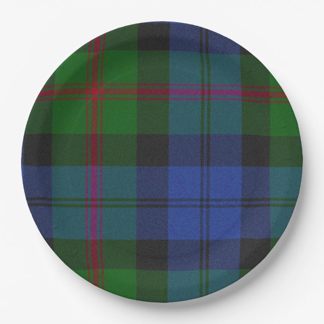 Baird Scottish Clan Tartan Kariertes Muster Pappteller (Vorderseite)