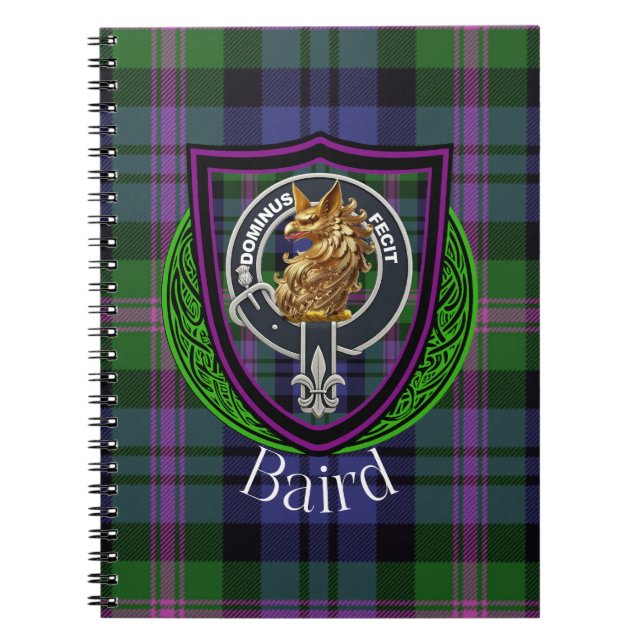 Baird Scottish Clan Tartan & Wappen Notizblock (Vorderseite)