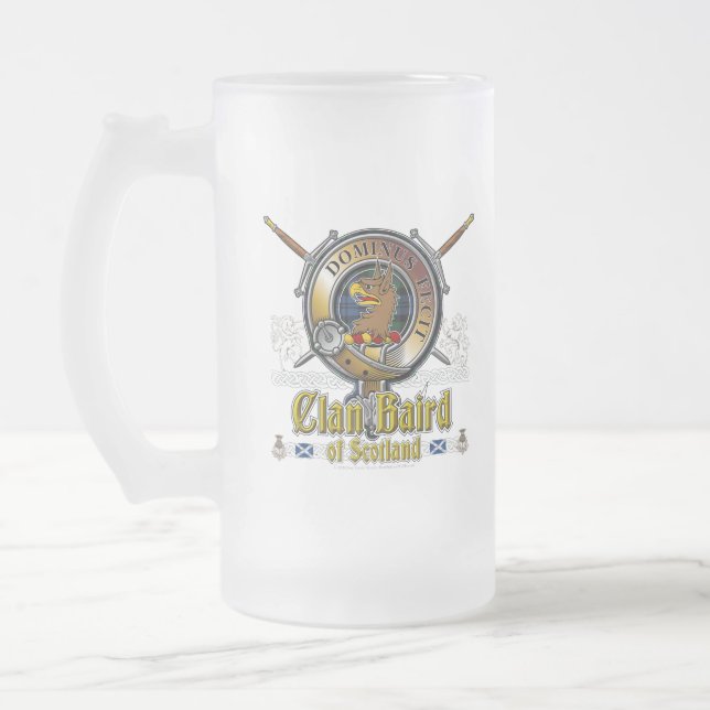 Baird Wappen Abzeichen Mattglas Bierglas (Links)