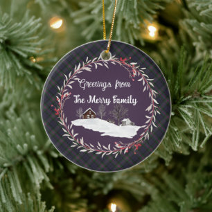 Baird Weathered Original Scottish Tartan Keramik Ornament