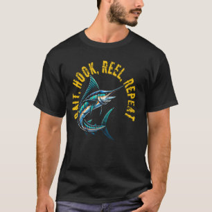 Bait Hook Reel Wiederholung Big Fish Jumping Fishi T-Shirt
